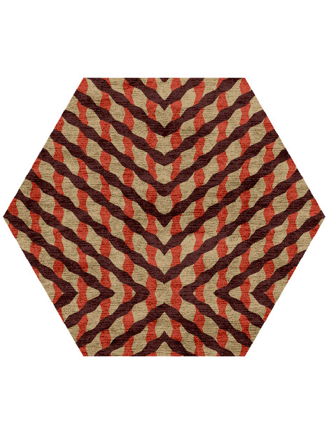 Carrom Geometric Hexagon Hand Knotted Bamboo Silk Custom Rug by Rug Artisan