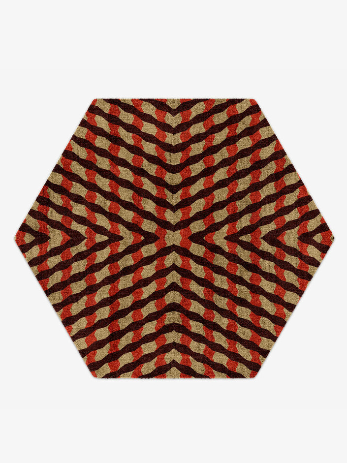 Carrom Geometric Hexagon Hand Knotted Bamboo Silk Custom Rug by Rug Artisan