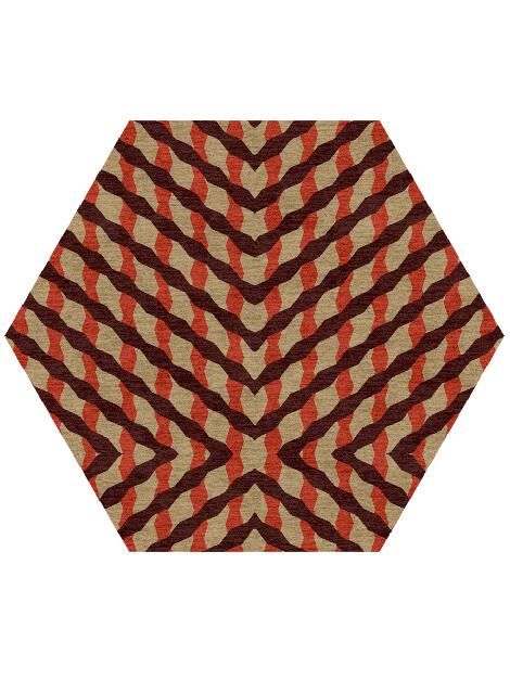 Carrom Geometric Hexagon Hand Knotted Tibetan Wool Custom Rug by Rug Artisan