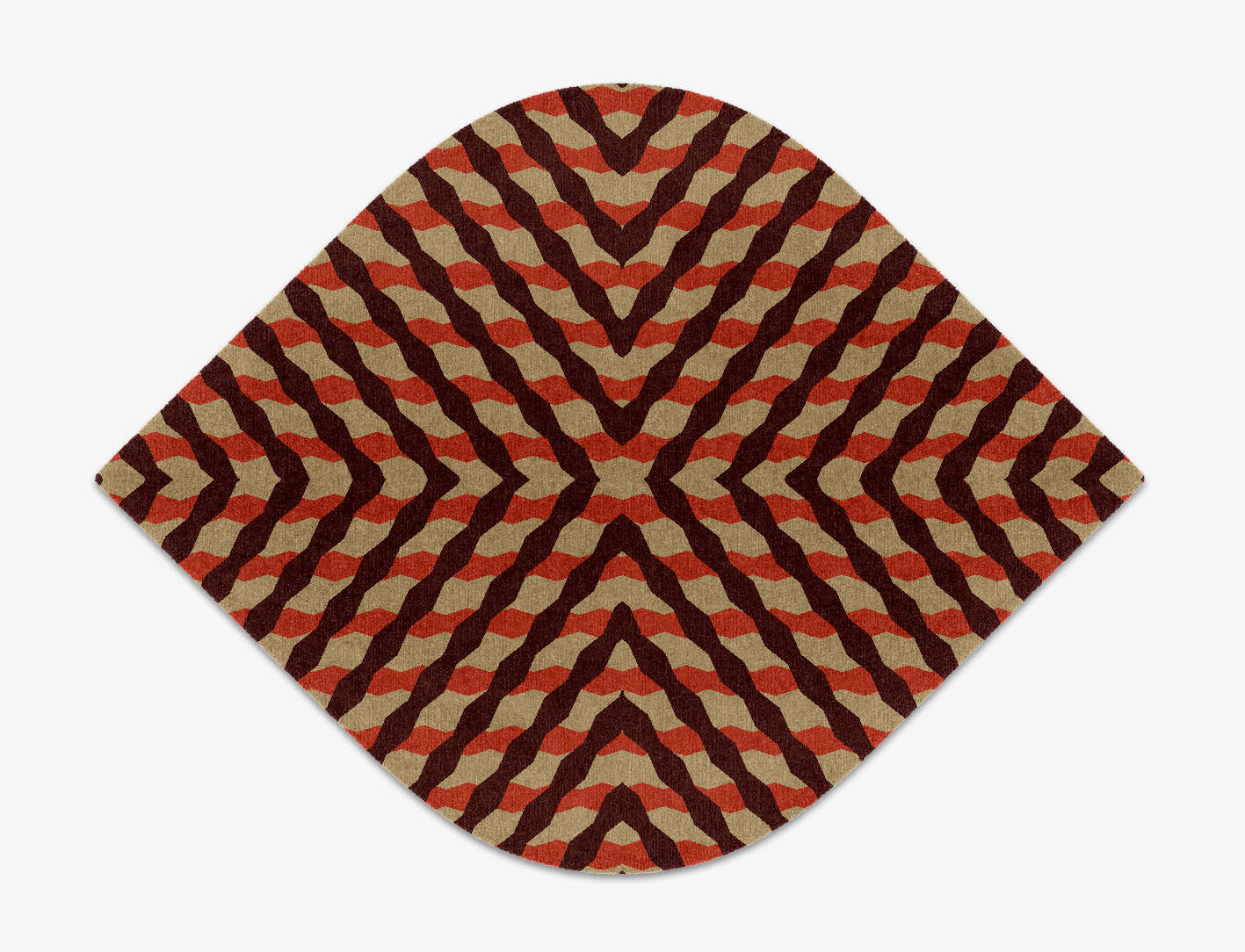 Carrom Geometric Ogee Hand Knotted Tibetan Wool Custom Rug by Rug Artisan