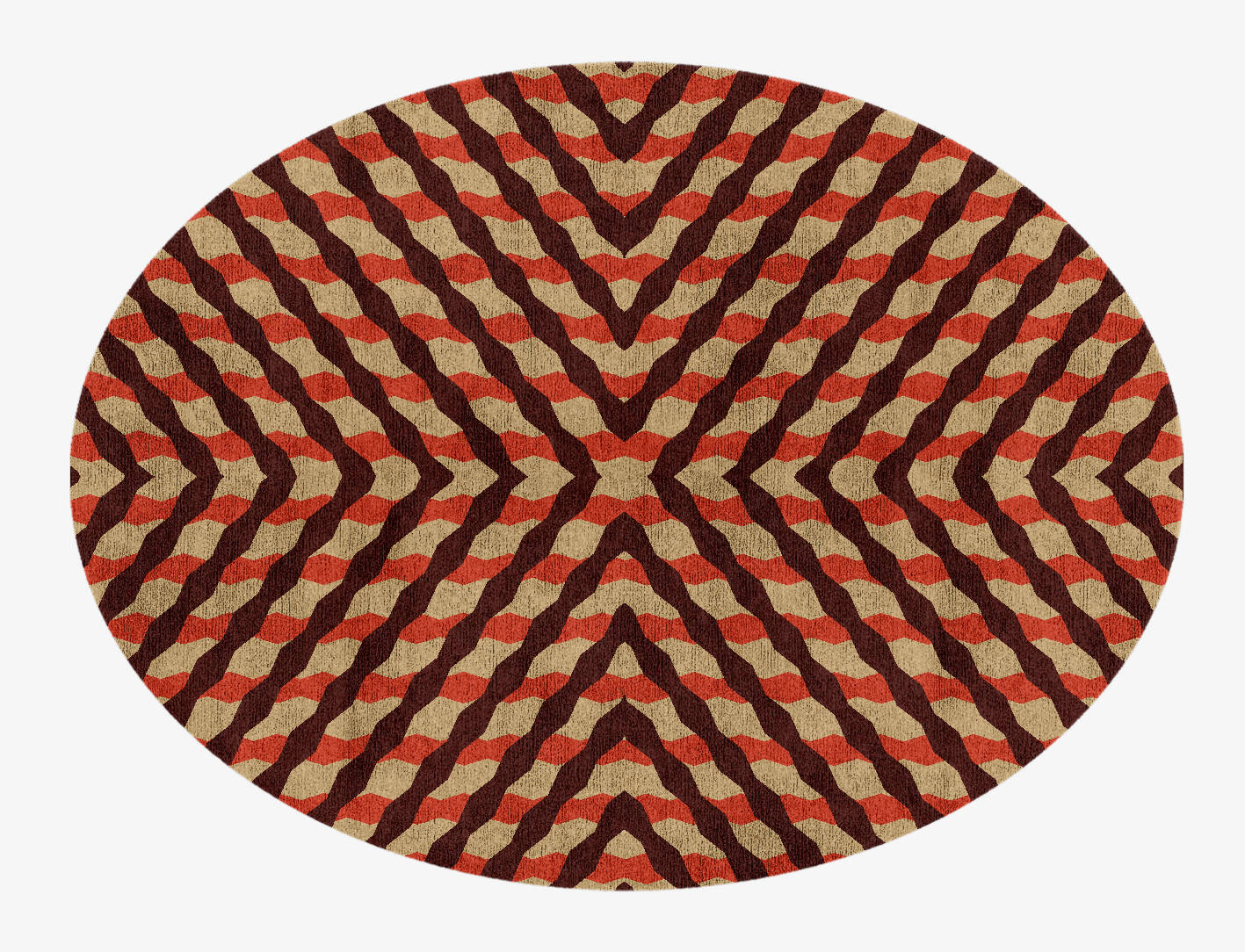 Carrom Geometric Oval Hand Knotted Bamboo Silk Custom Rug by Rug Artisan