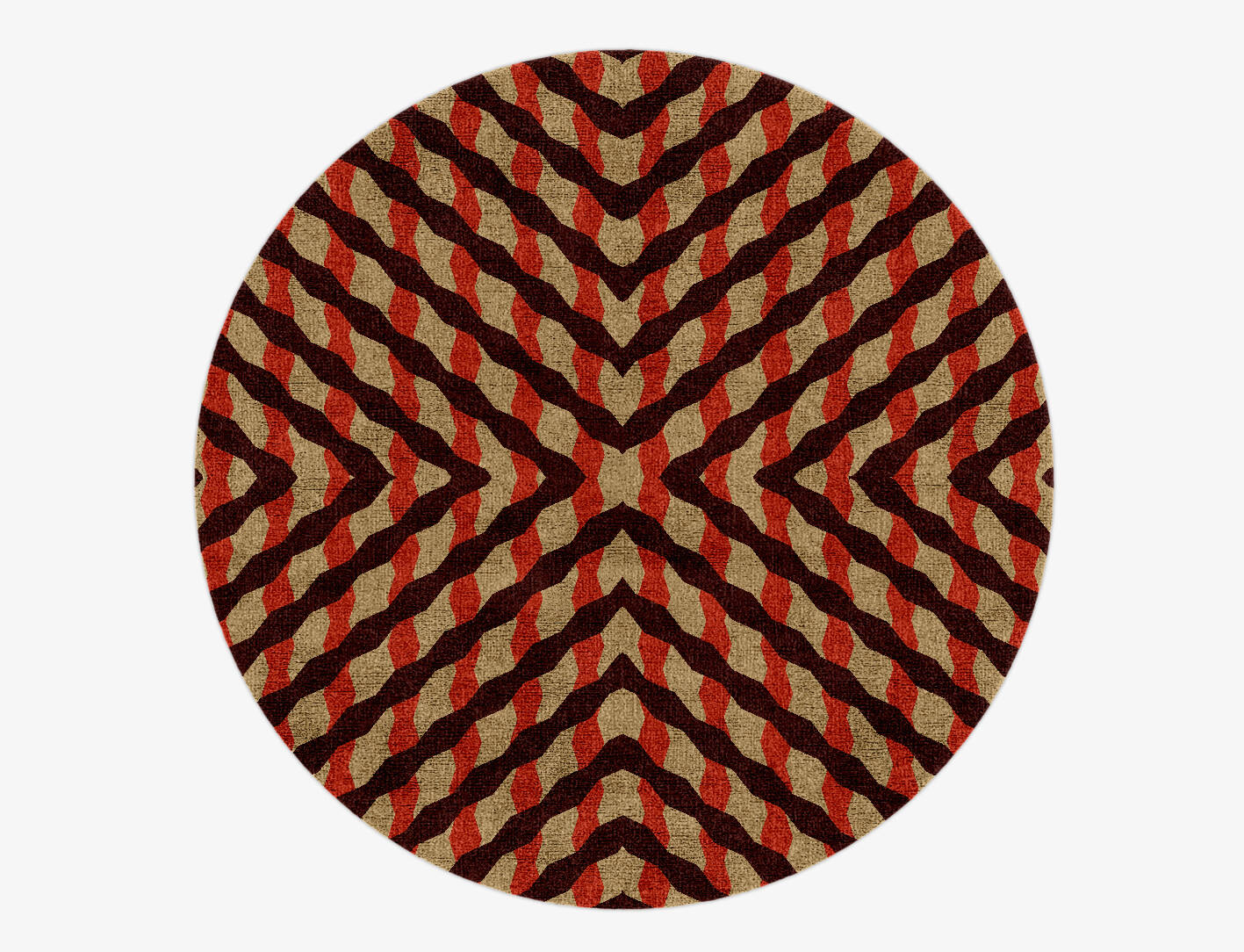 Carrom Geometric Round Hand Knotted Bamboo Silk Custom Rug by Rug Artisan