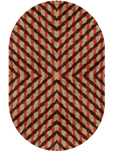 Carrom Geometric Capsule Hand Tufted Bamboo Silk Custom Rug by Rug Artisan