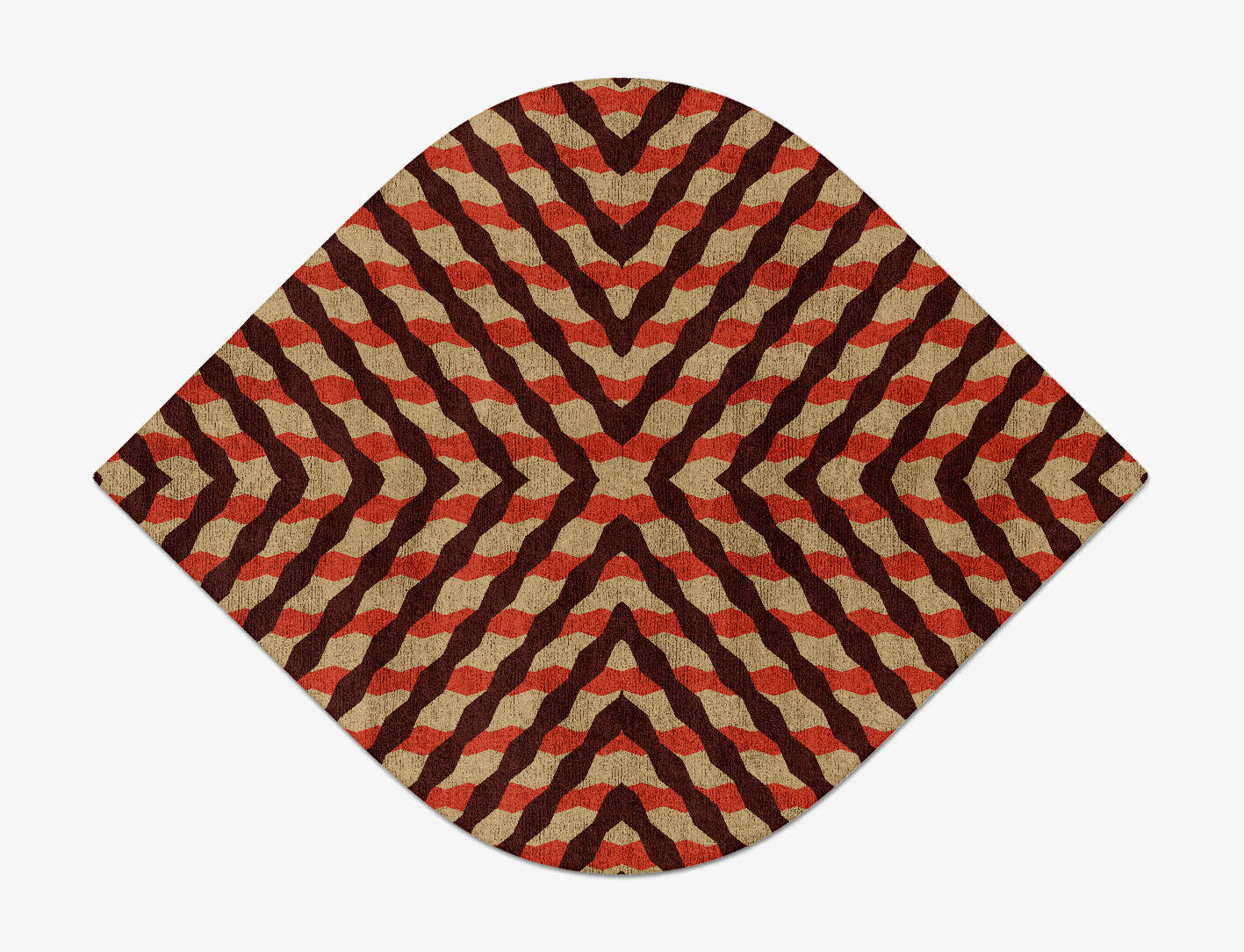 Carrom Geometric Ogee Hand Tufted Bamboo Silk Custom Rug by Rug Artisan