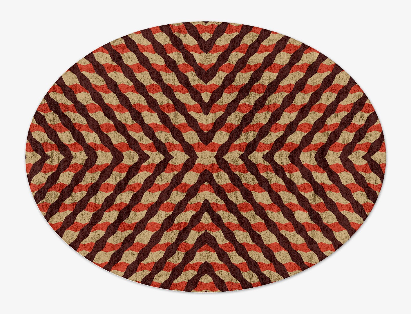Carrom Geometric Oval Hand Tufted Bamboo Silk Custom Rug by Rug Artisan