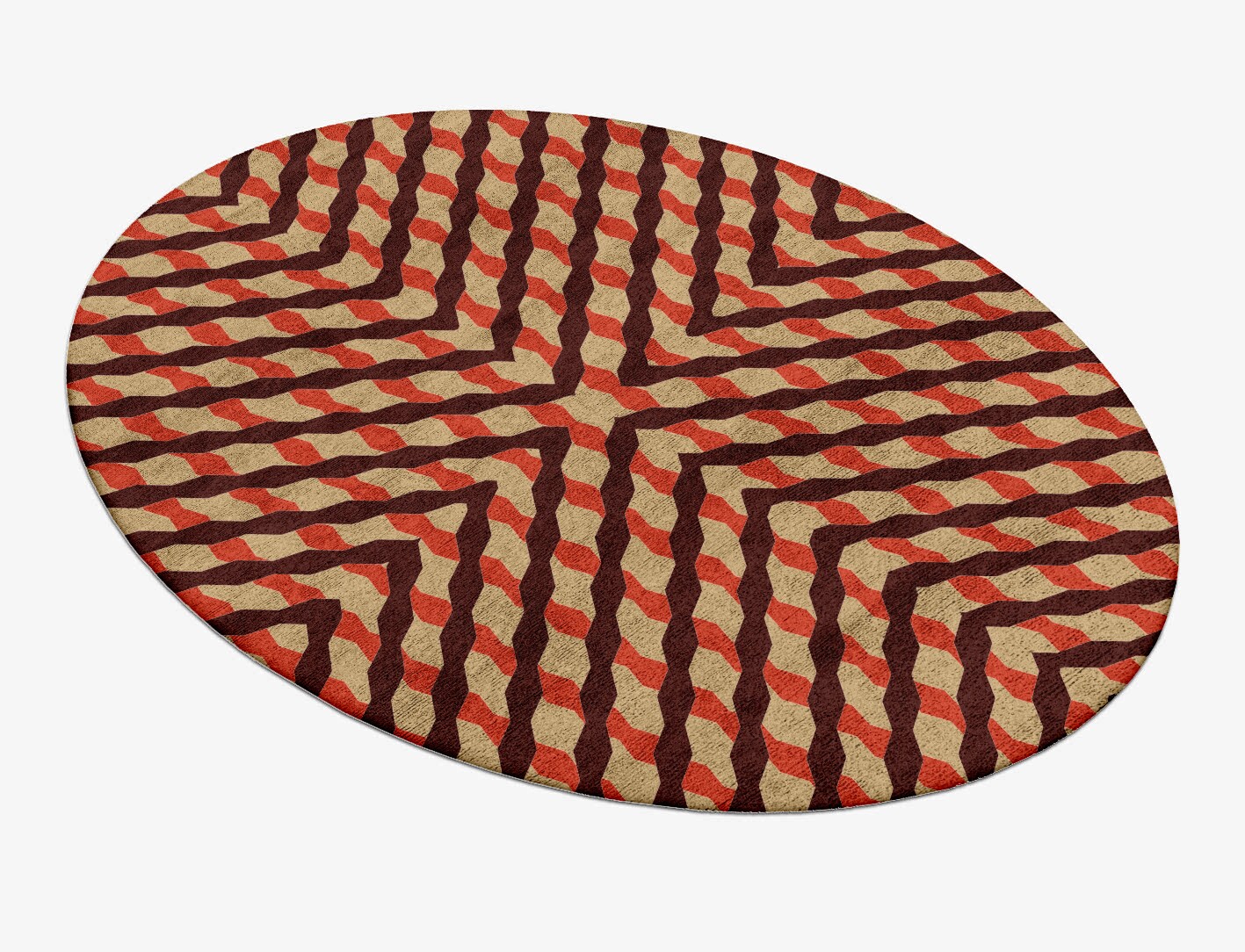 Carrom Geometric Oval Hand Tufted Bamboo Silk Custom Rug by Rug Artisan