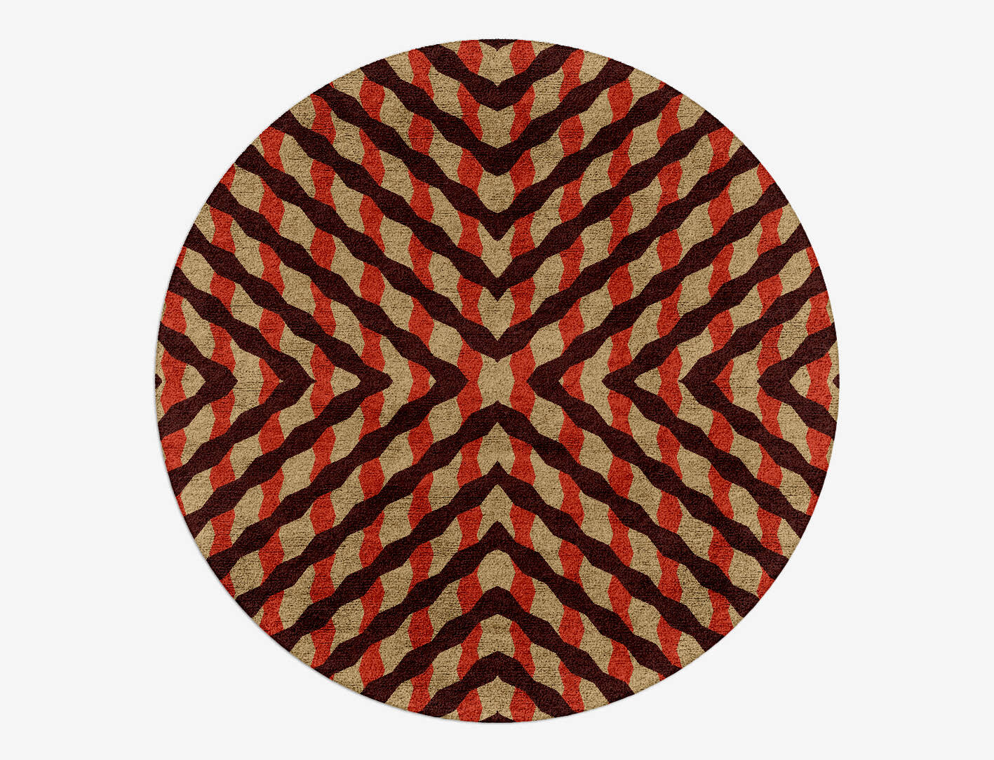 Carrom Geometric Round Hand Tufted Bamboo Silk Custom Rug by Rug Artisan
