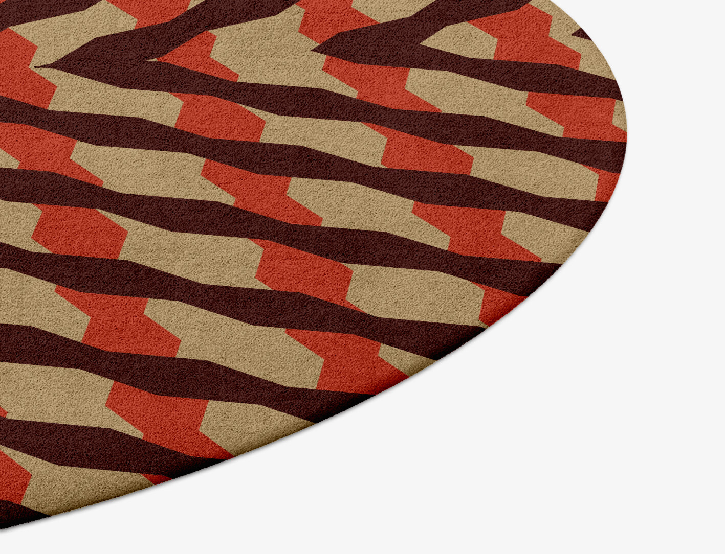 Carrom Geometric Round Hand Tufted Pure Wool Custom Rug by Rug Artisan