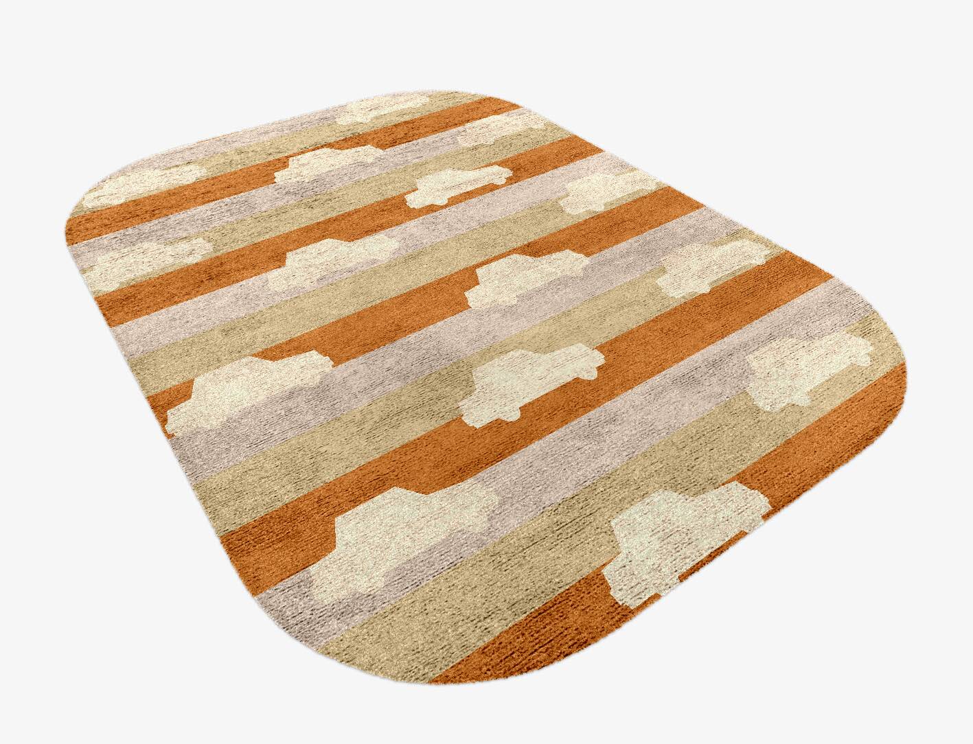 Cars Kids Oblong Hand Knotted Bamboo Silk Custom Rug by Rug Artisan