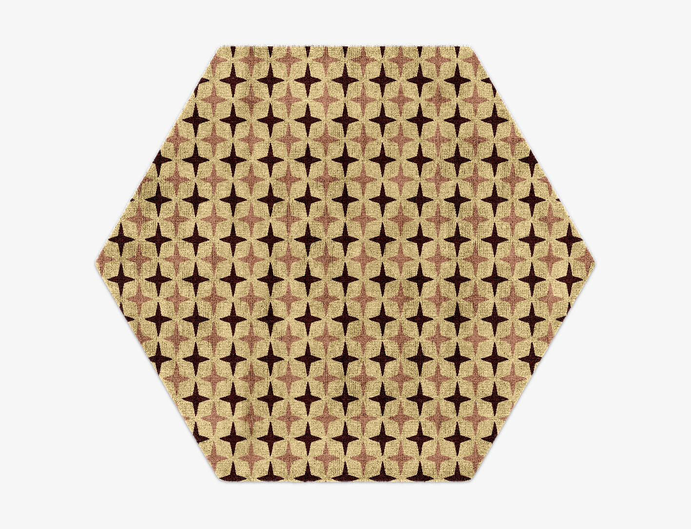 Cassiopeia Geometric Hexagon Hand Knotted Bamboo Silk Custom Rug by Rug Artisan