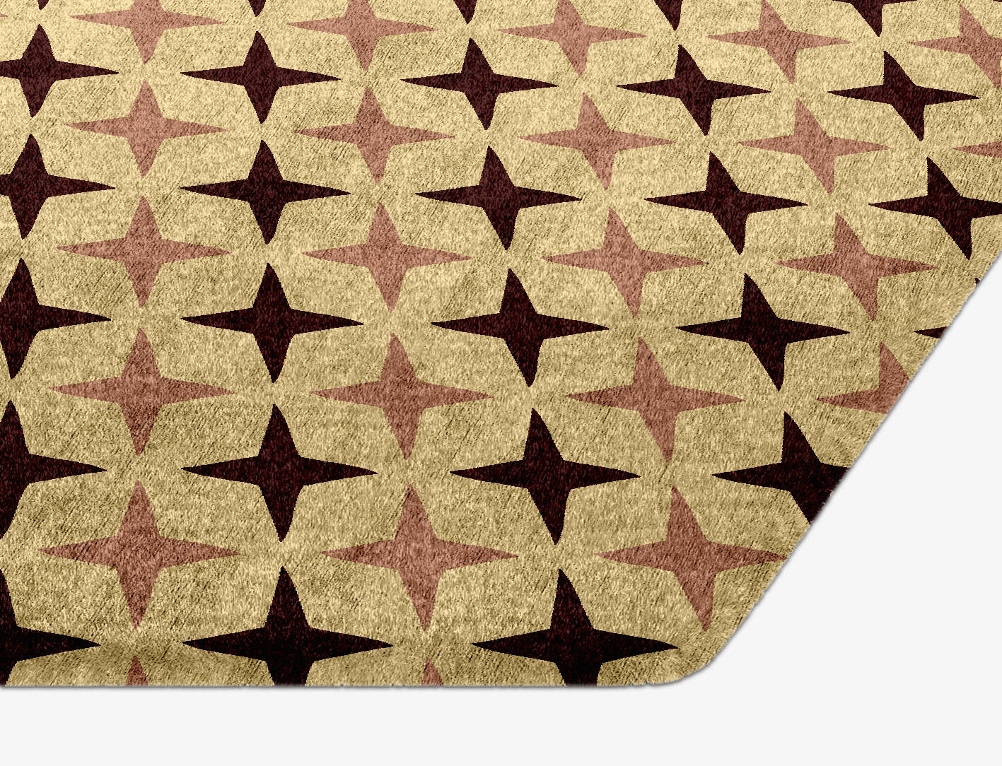 Cassiopeia Geometric Hexagon Hand Knotted Bamboo Silk Custom Rug by Rug Artisan