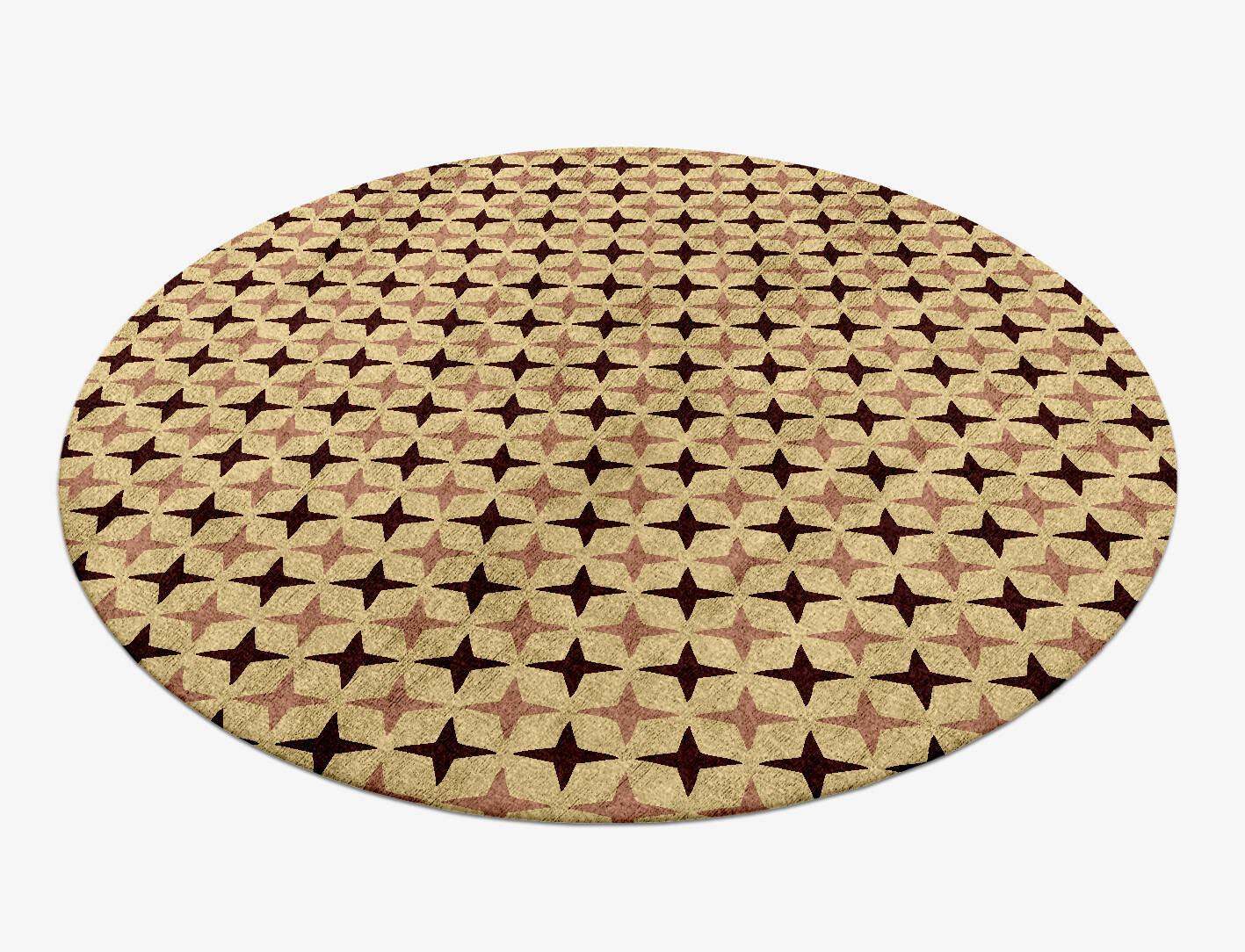 Cassiopeia Geometric Round Hand Knotted Bamboo Silk Custom Rug by Rug Artisan