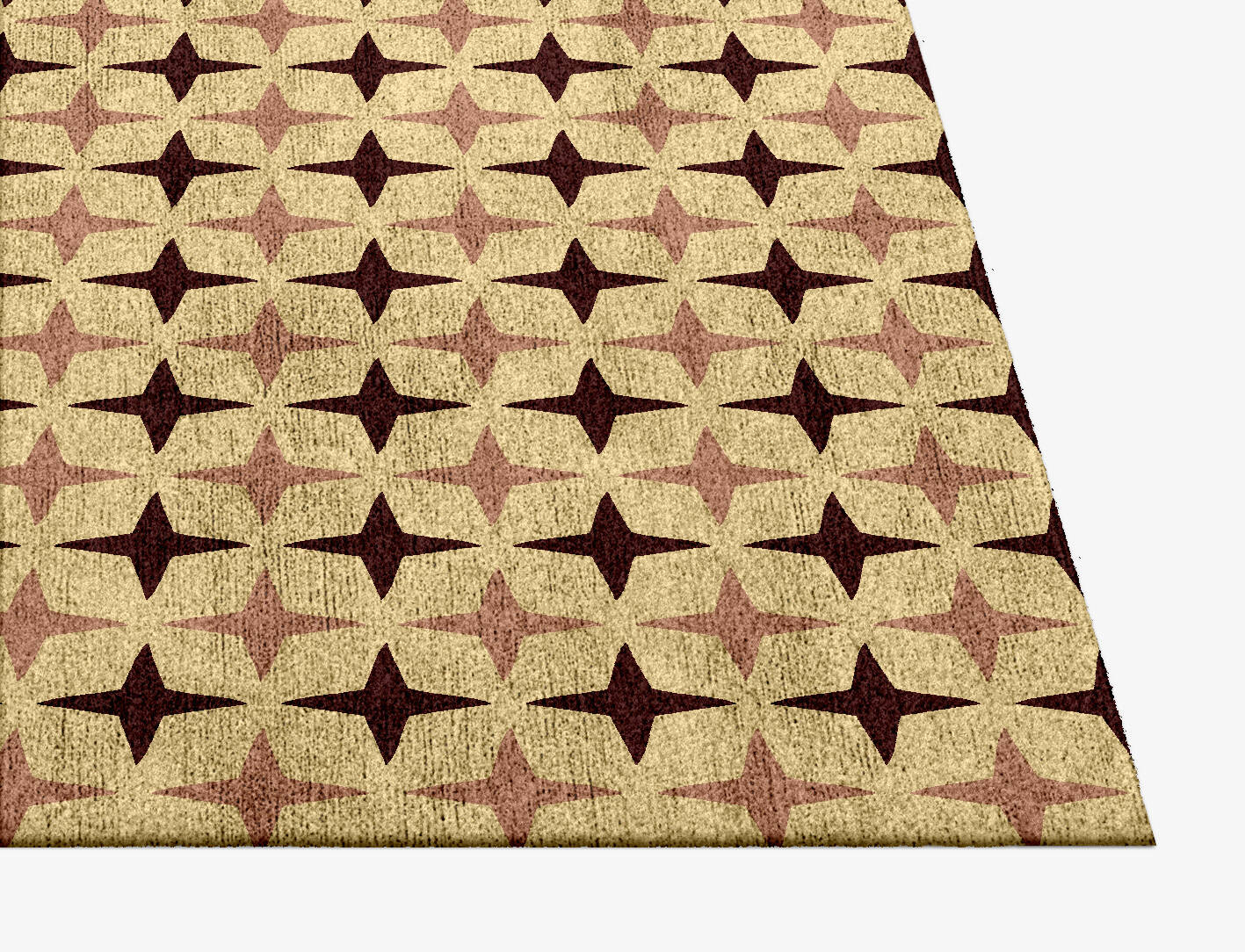Cassiopeia Geometric Square Hand Knotted Bamboo Silk Custom Rug by Rug Artisan