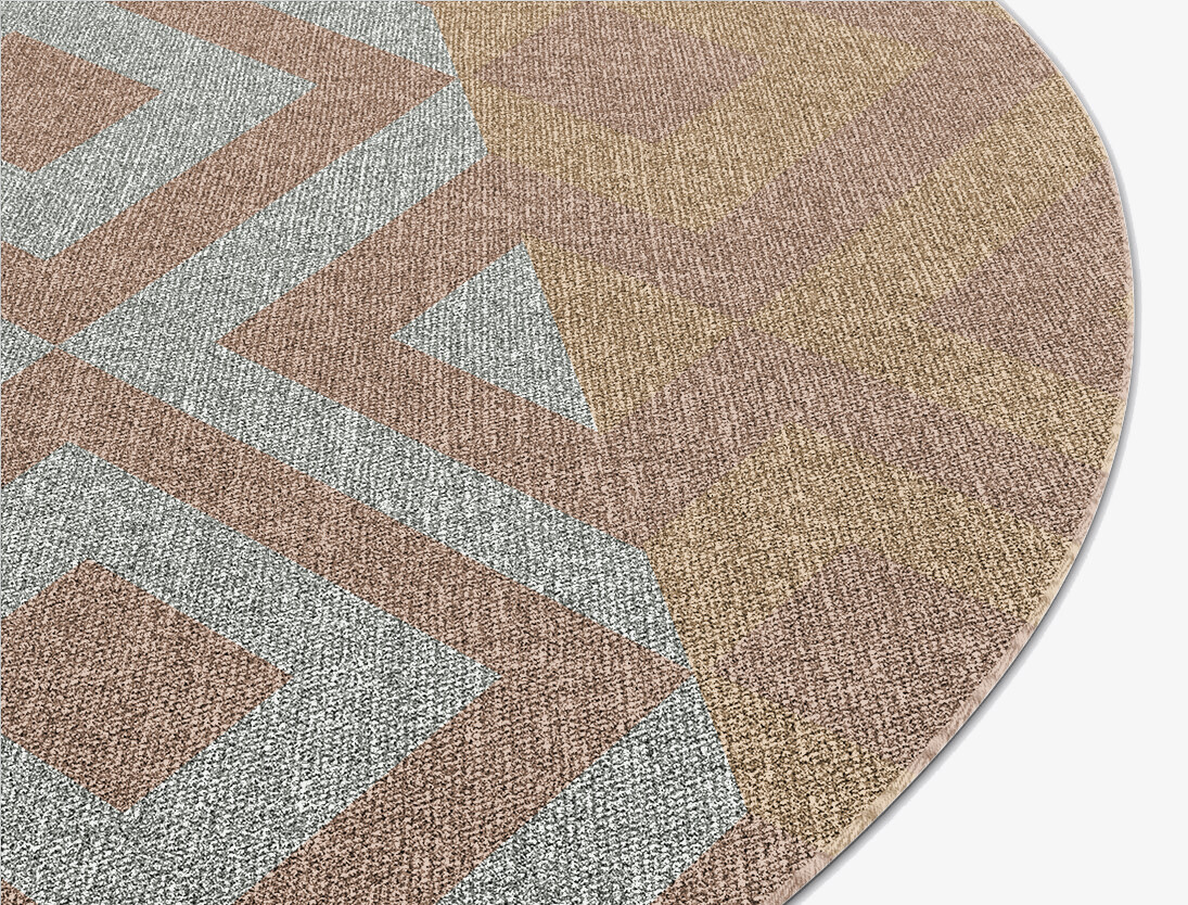 Cast Geometric Oval Flatweave New Zealand Wool Custom Rug by Rug Artisan