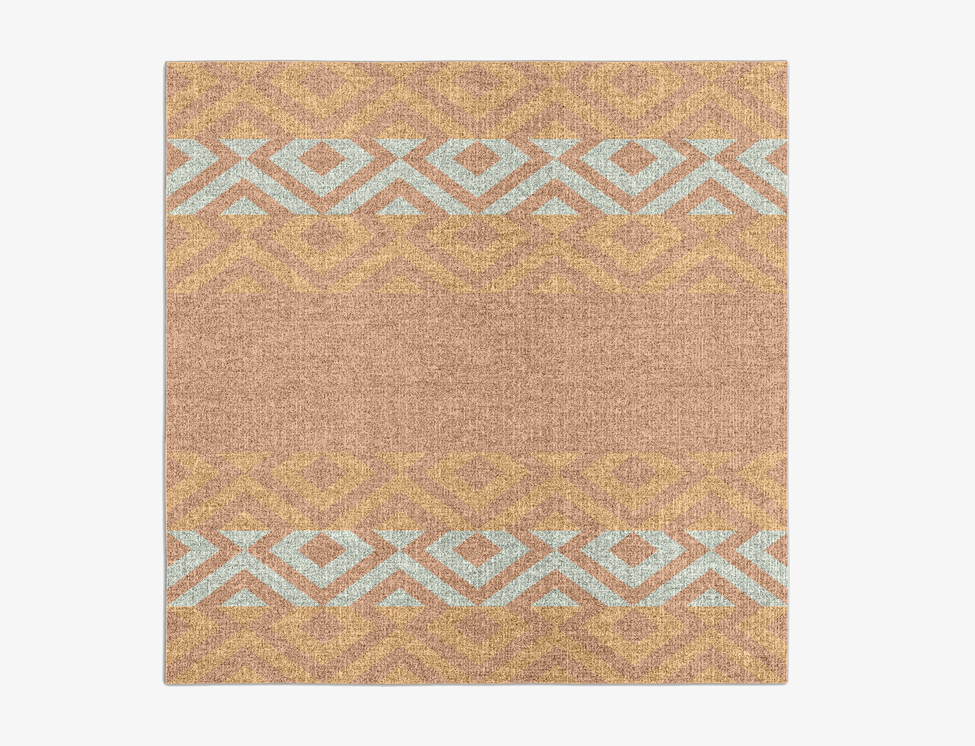 Cast Geometric Square Flatweave New Zealand Wool Custom Rug by Rug Artisan