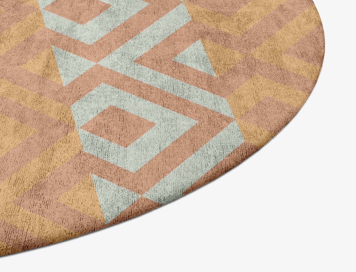 Cast Geometric Oval Hand Tufted Bamboo Silk Custom Rug by Rug Artisan