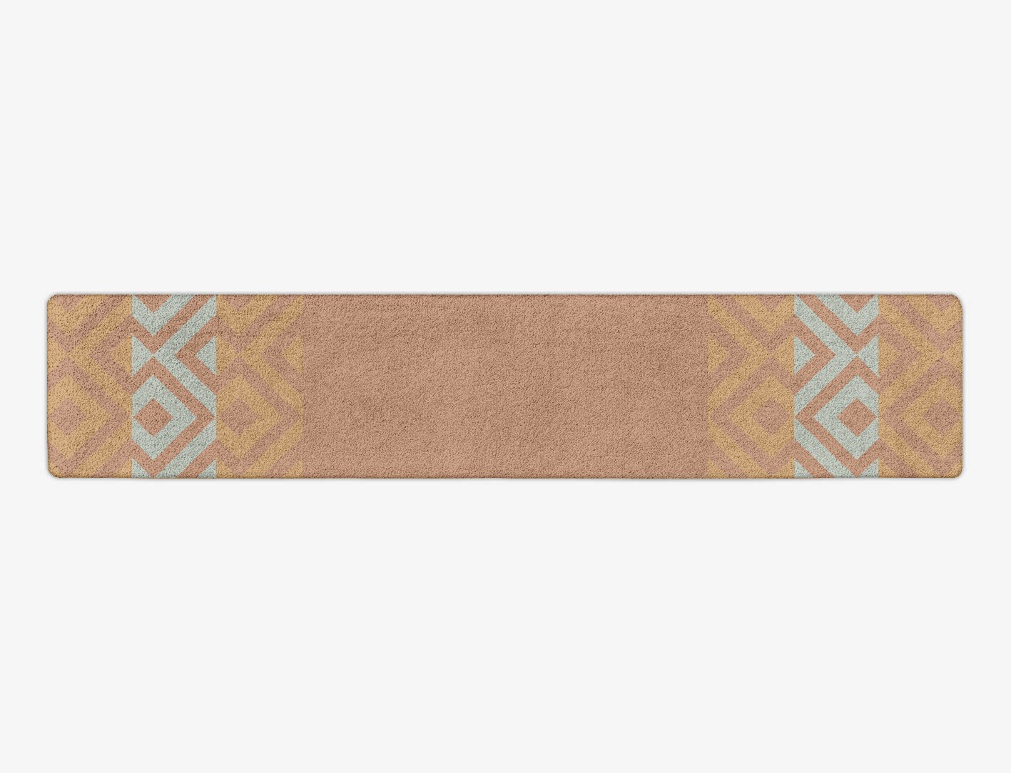Cast Geometric Runner Hand Tufted Pure Wool Custom Rug by Rug Artisan