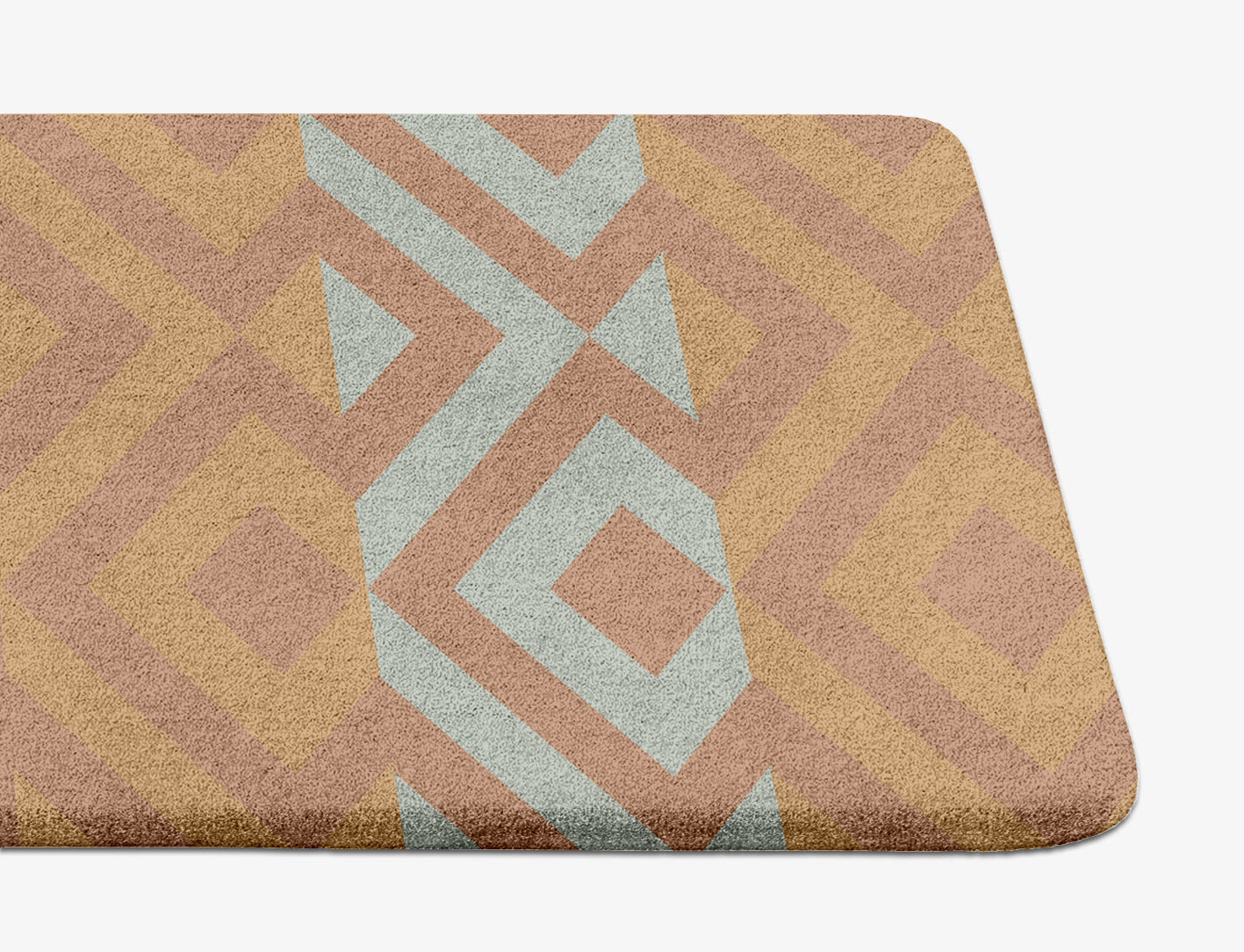 Cast Geometric Runner Hand Tufted Pure Wool Custom Rug by Rug Artisan
