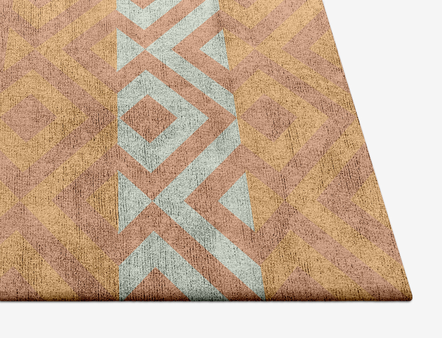 Cast Geometric Square Hand Tufted Bamboo Silk Custom Rug by Rug Artisan