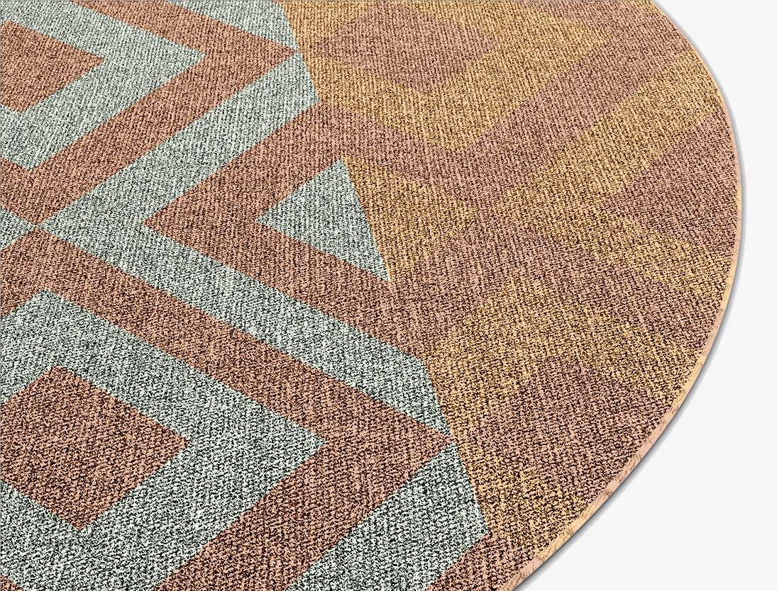 Cast Geometric Oval Outdoor Recycled Yarn Custom Rug by Rug Artisan