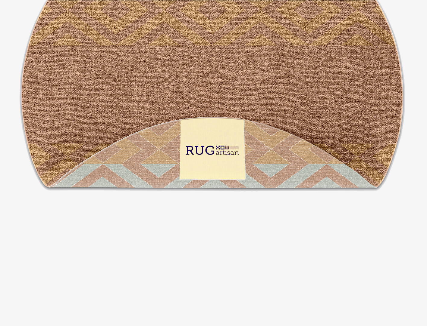 Cast Geometric Round Outdoor Recycled Yarn Custom Rug by Rug Artisan