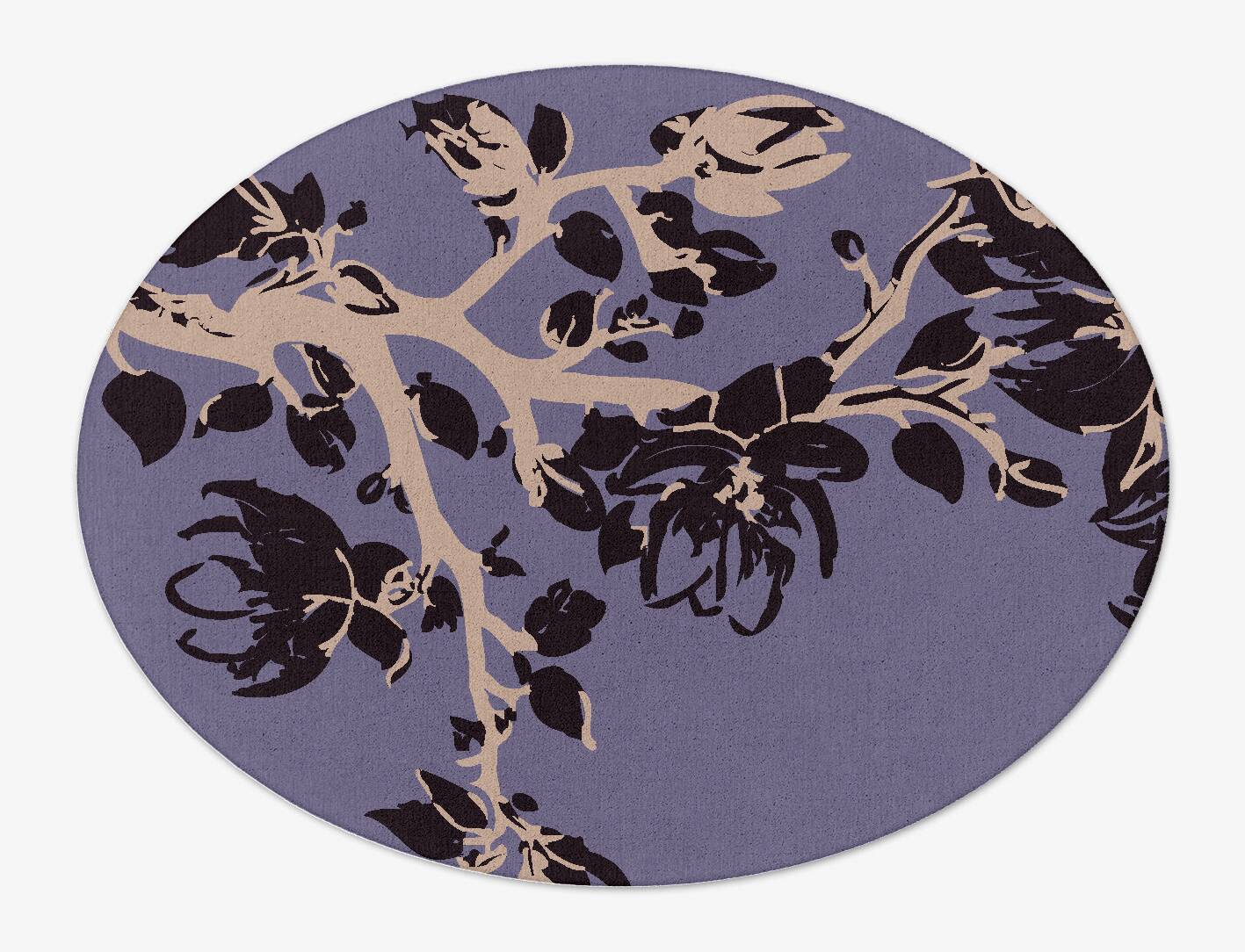 Catkin Floral Oval Hand Tufted Pure Wool Custom Rug by Rug Artisan