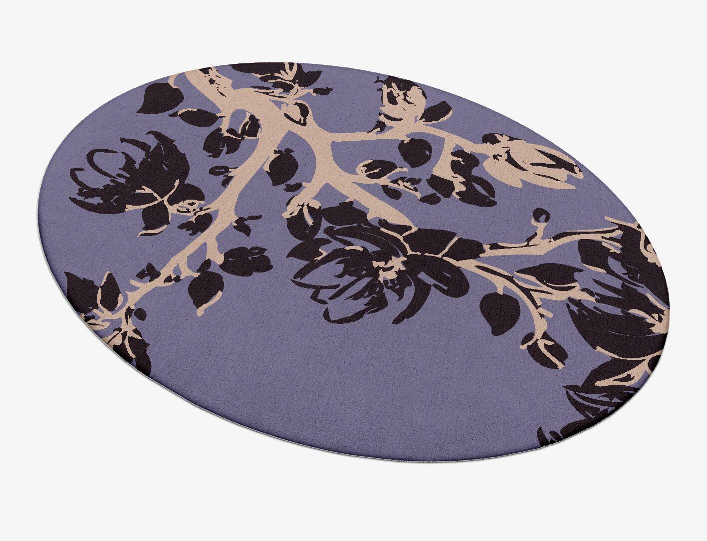 Catkin Floral Oval Hand Tufted Pure Wool Custom Rug by Rug Artisan