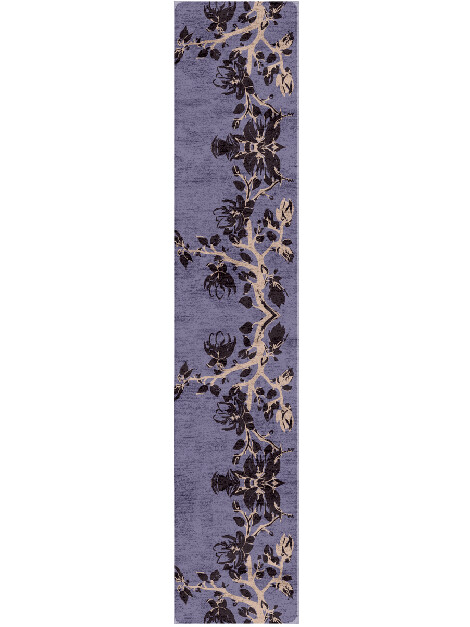 Catkin Floral Runner Hand Tufted Bamboo Silk Custom Rug by Rug Artisan