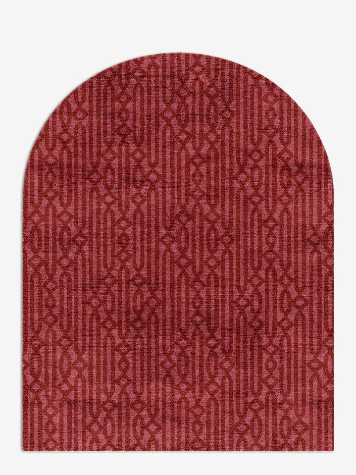 Cellulose Modern Geometrics Arch Hand Knotted Bamboo Silk Custom Rug by Rug Artisan