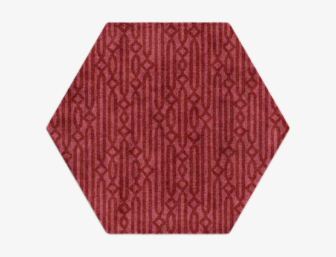 Cellulose Modern Geometrics Hexagon Hand Knotted Bamboo Silk Custom Rug by Rug Artisan