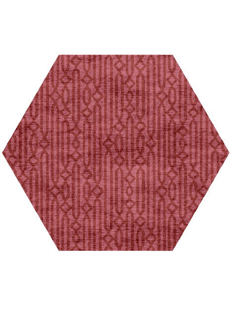 Cellulose Modern Geometrics Hexagon Hand Knotted Bamboo Silk Custom Rug by Rug Artisan