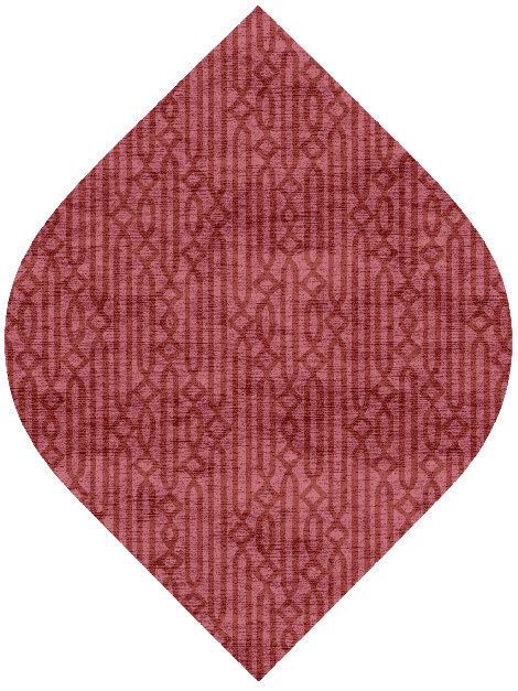 Cellulose Modern Geometrics Ogee Hand Knotted Bamboo Silk Custom Rug by Rug Artisan