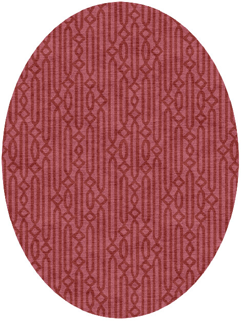 Cellulose Modern Geometrics Oval Hand Knotted Tibetan Wool Custom Rug by Rug Artisan