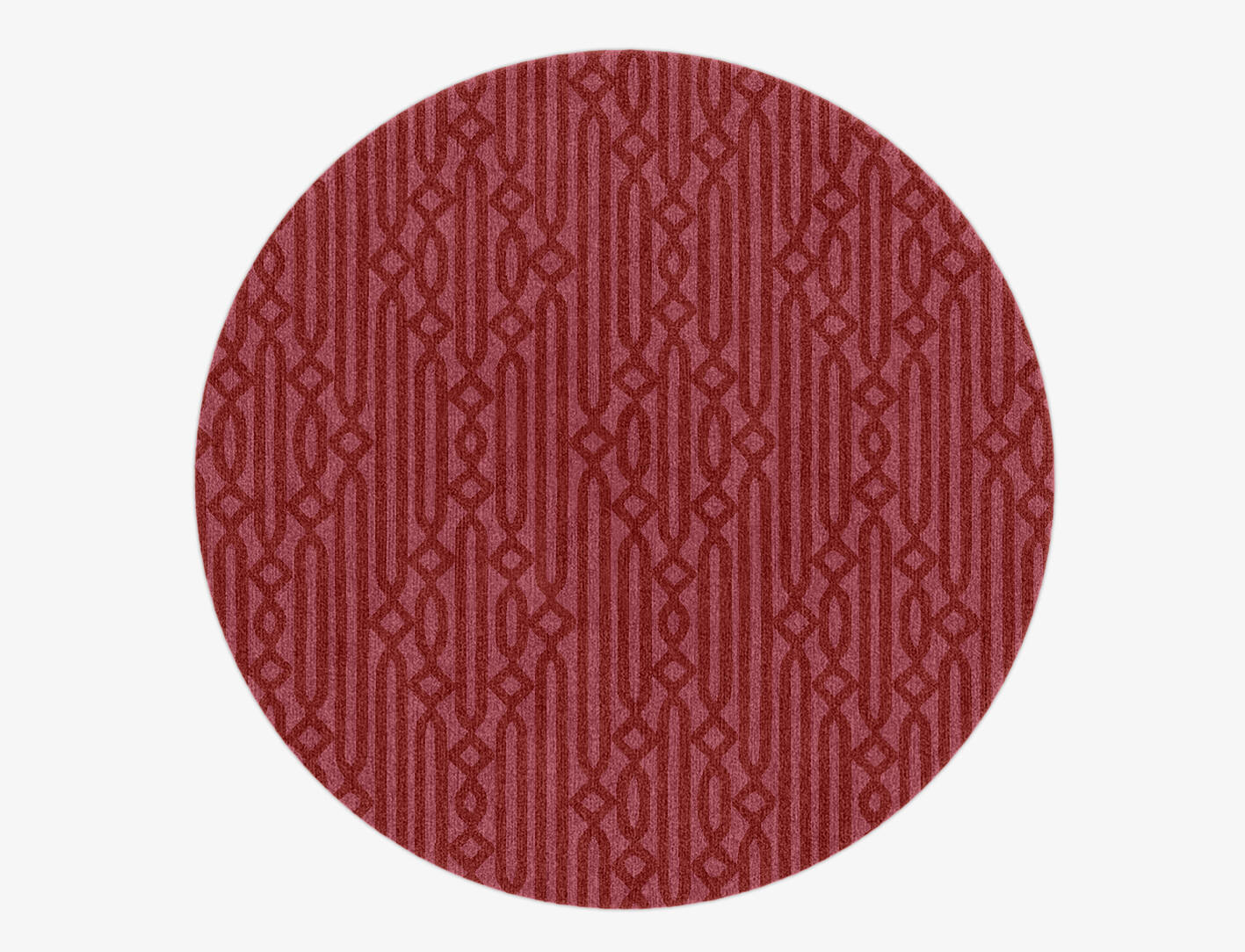 Cellulose Modern Geometrics Round Hand Knotted Tibetan Wool Custom Rug by Rug Artisan
