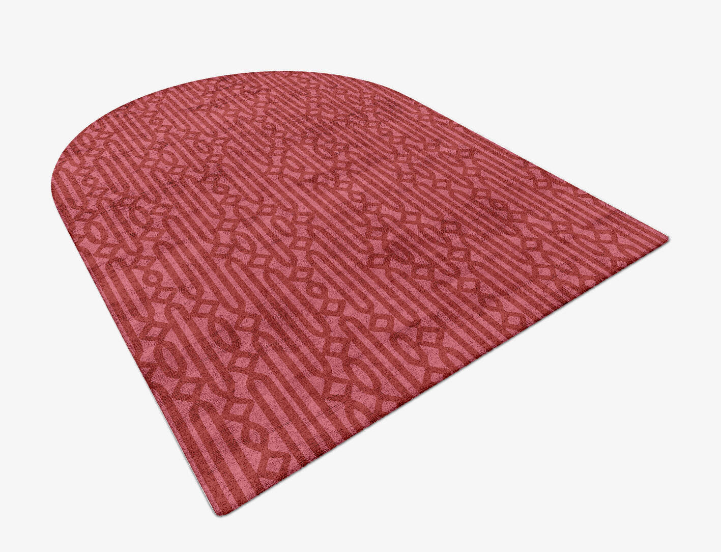 Cellulose Modern Geometrics Arch Hand Tufted Bamboo Silk Custom Rug by Rug Artisan