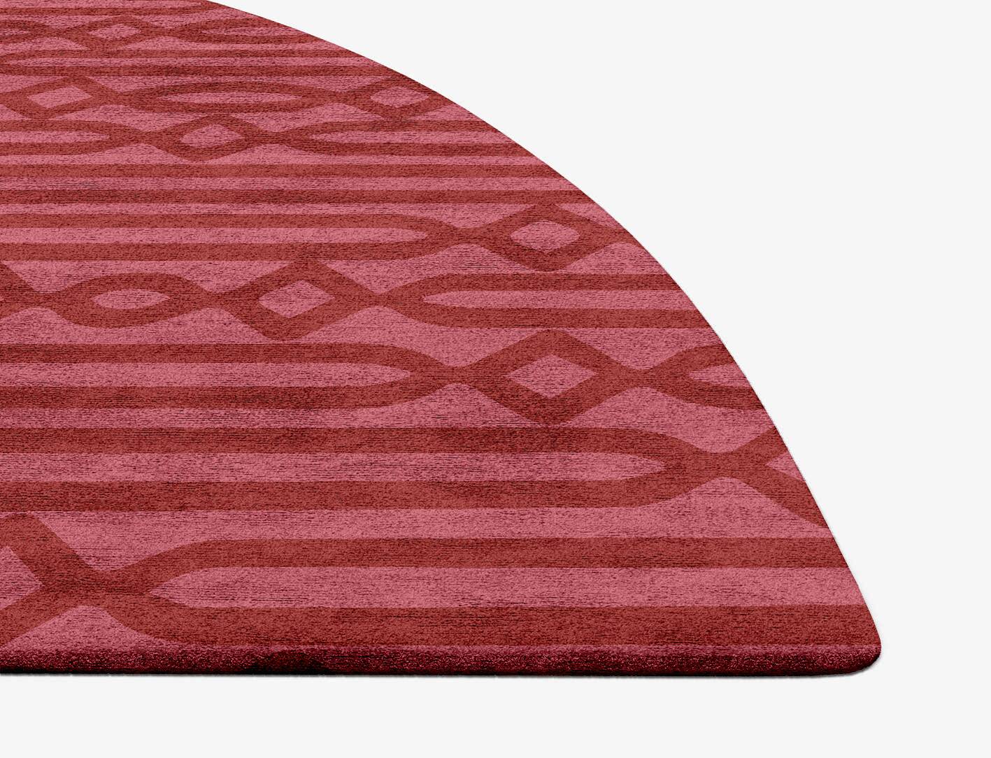 Cellulose Modern Geometrics Halfmoon Hand Tufted Bamboo Silk Custom Rug by Rug Artisan