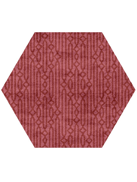 Cellulose Modern Geometrics Hexagon Hand Tufted Bamboo Silk Custom Rug by Rug Artisan