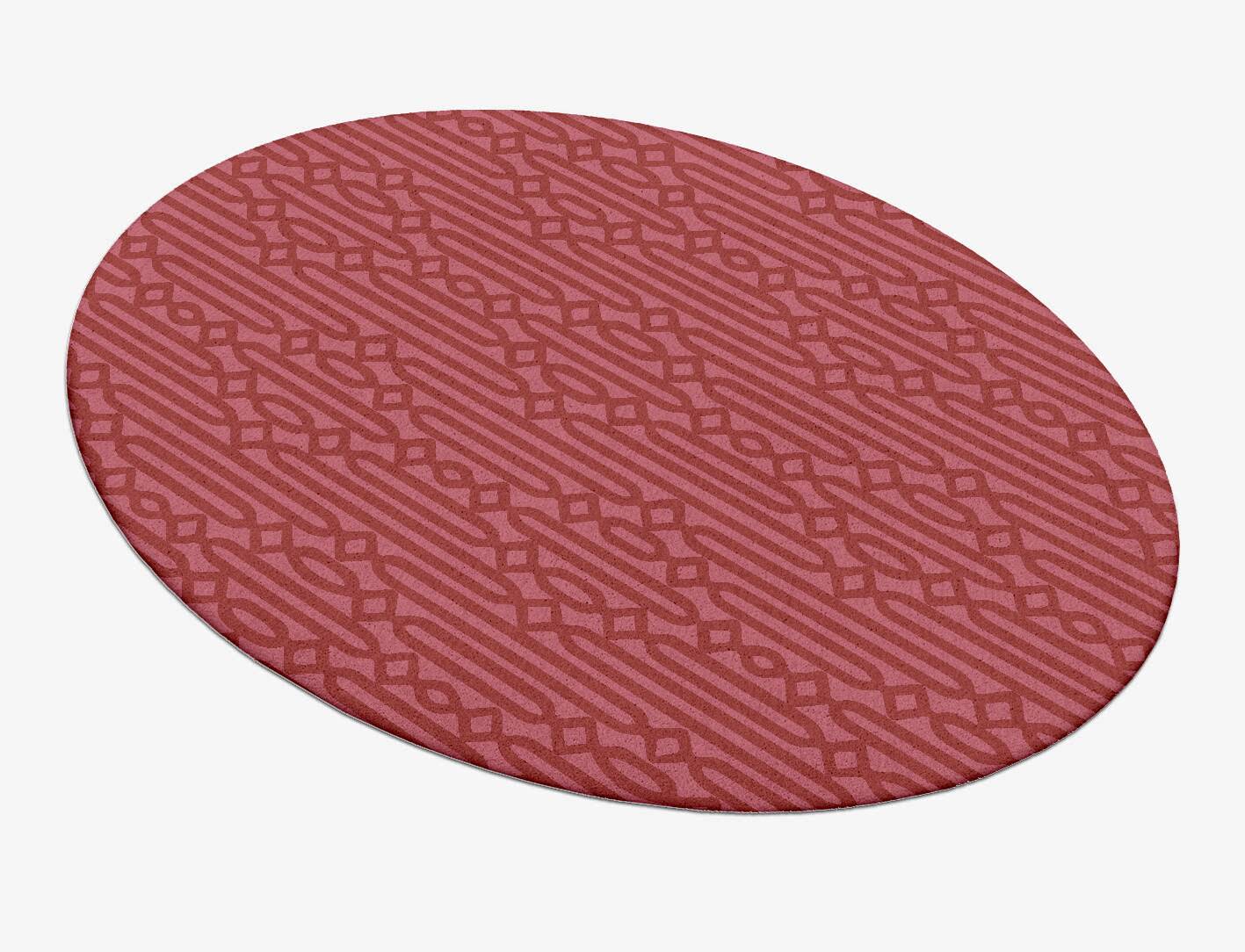 Cellulose Modern Geometrics Oval Hand Tufted Pure Wool Custom Rug by Rug Artisan