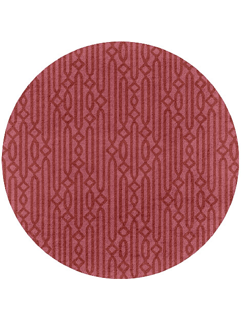 Cellulose Modern Geometrics Round Hand Tufted Pure Wool Custom Rug by Rug Artisan