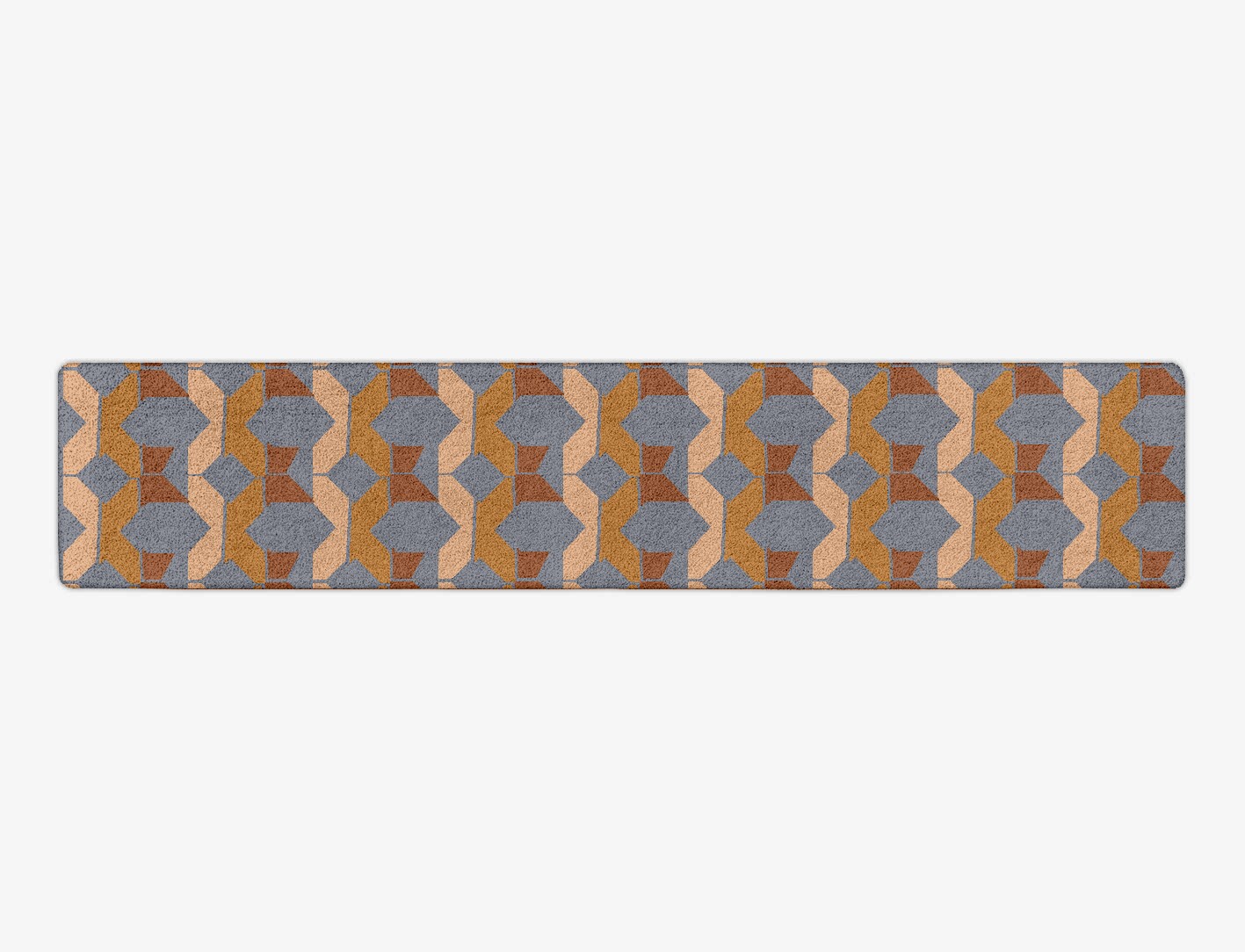 Chains Geometric Runner Hand Tufted Pure Wool Custom Rug by Rug Artisan