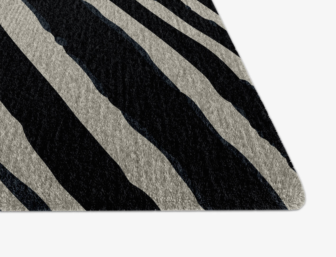 Chalk Stripes Monochrome Arch Hand Knotted Tibetan Wool Custom Rug by Rug Artisan