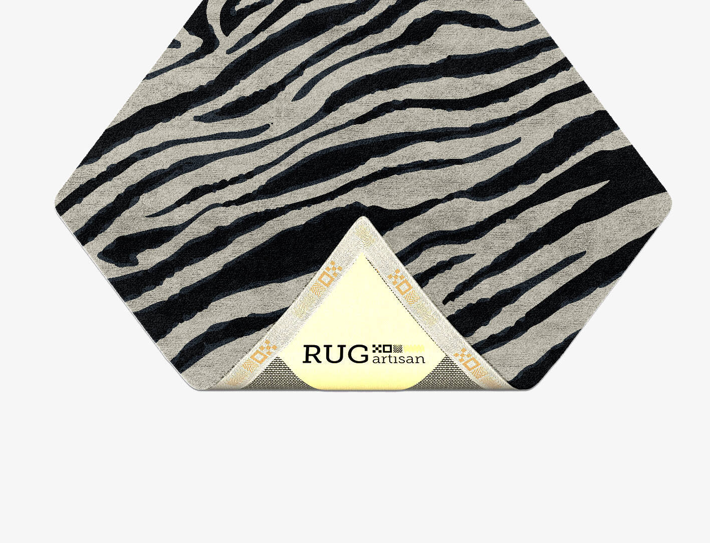 Chalk Stripes Monochrome Diamond Hand Tufted Bamboo Silk Custom Rug by Rug Artisan