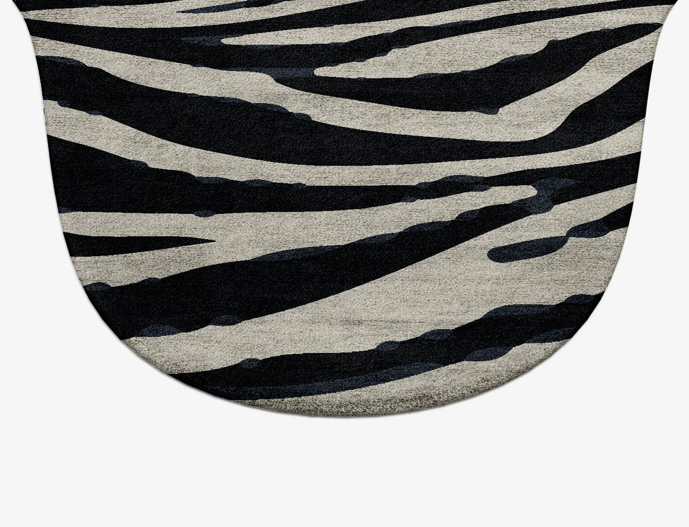 Chalk Stripes Monochrome Drop Hand Tufted Bamboo Silk Custom Rug by Rug Artisan