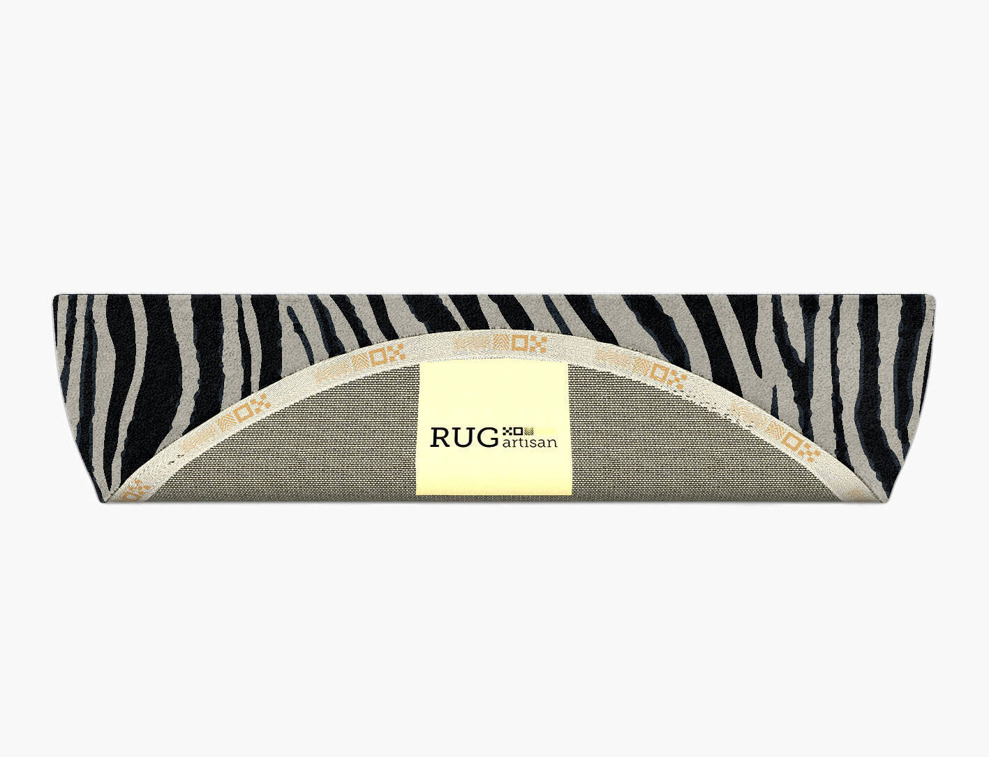 Chalk Stripes Monochrome Halfmoon Hand Tufted Pure Wool Custom Rug by Rug Artisan