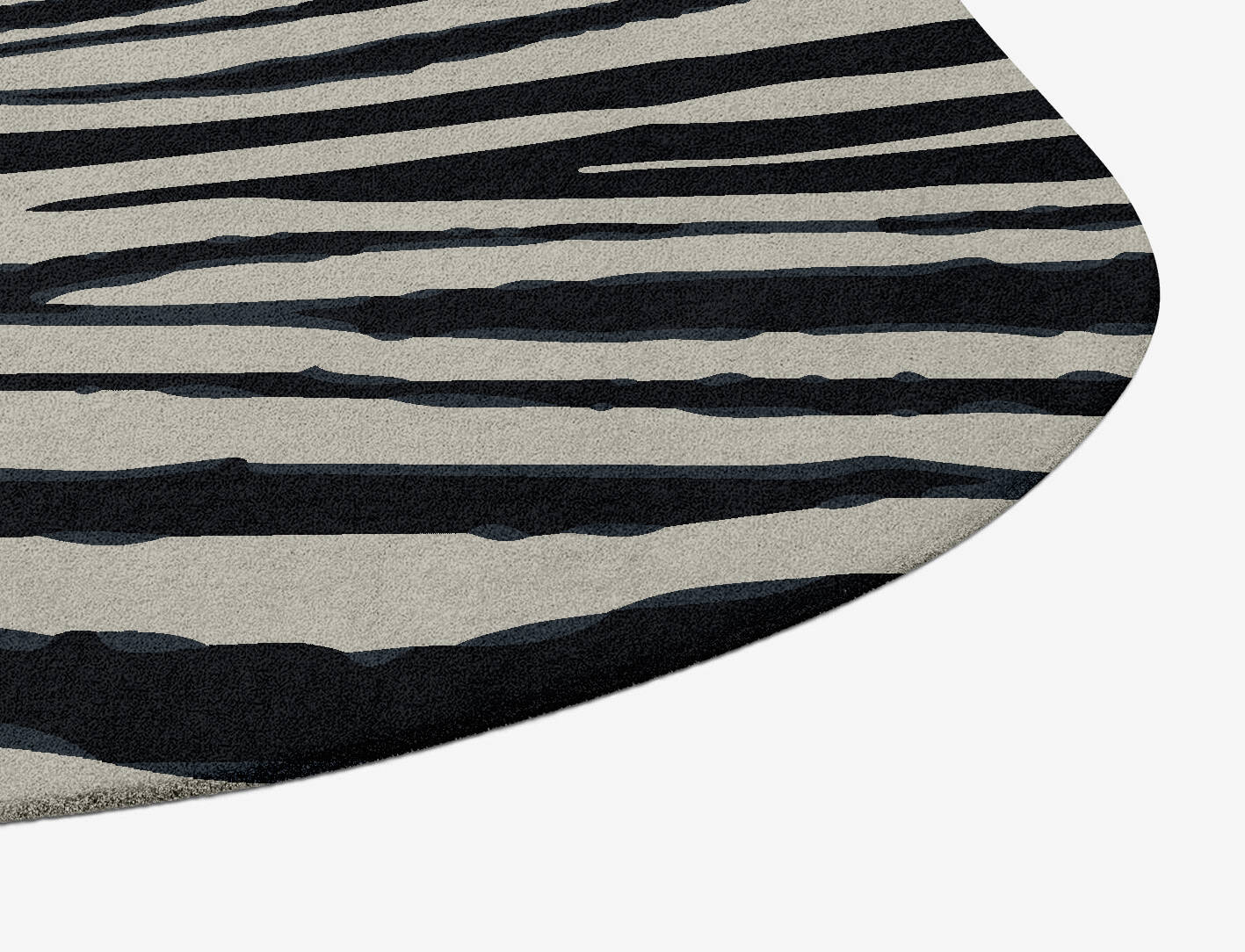Chalk Stripes Monochrome Oblong Hand Tufted Pure Wool Custom Rug by Rug Artisan