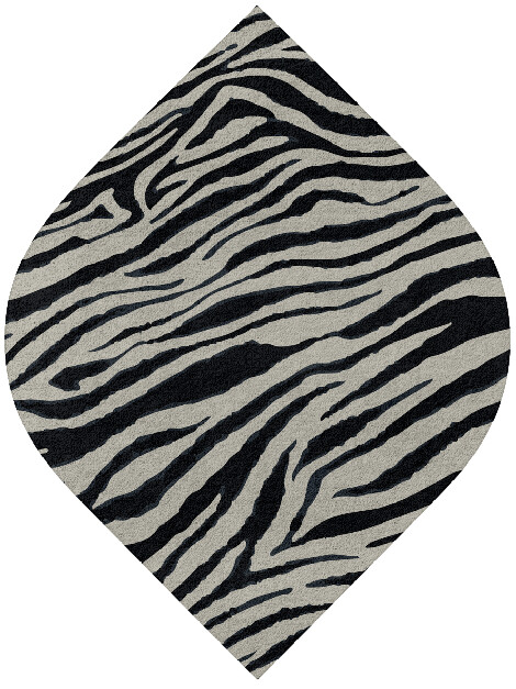 Chalk Stripes Monochrome Ogee Hand Tufted Pure Wool Custom Rug by Rug Artisan