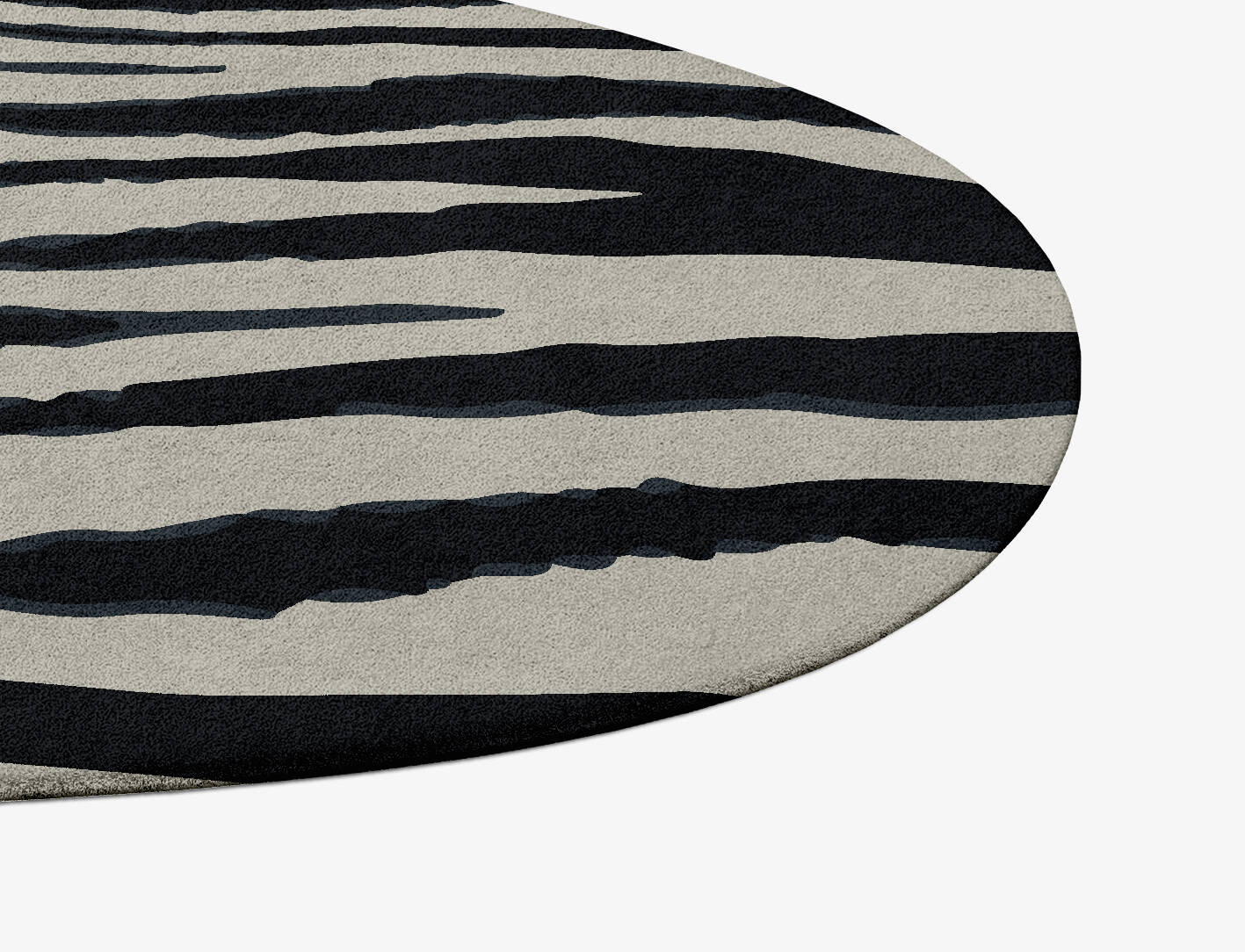 Chalk Stripes Monochrome Splash Hand Tufted Pure Wool Custom Rug by Rug Artisan