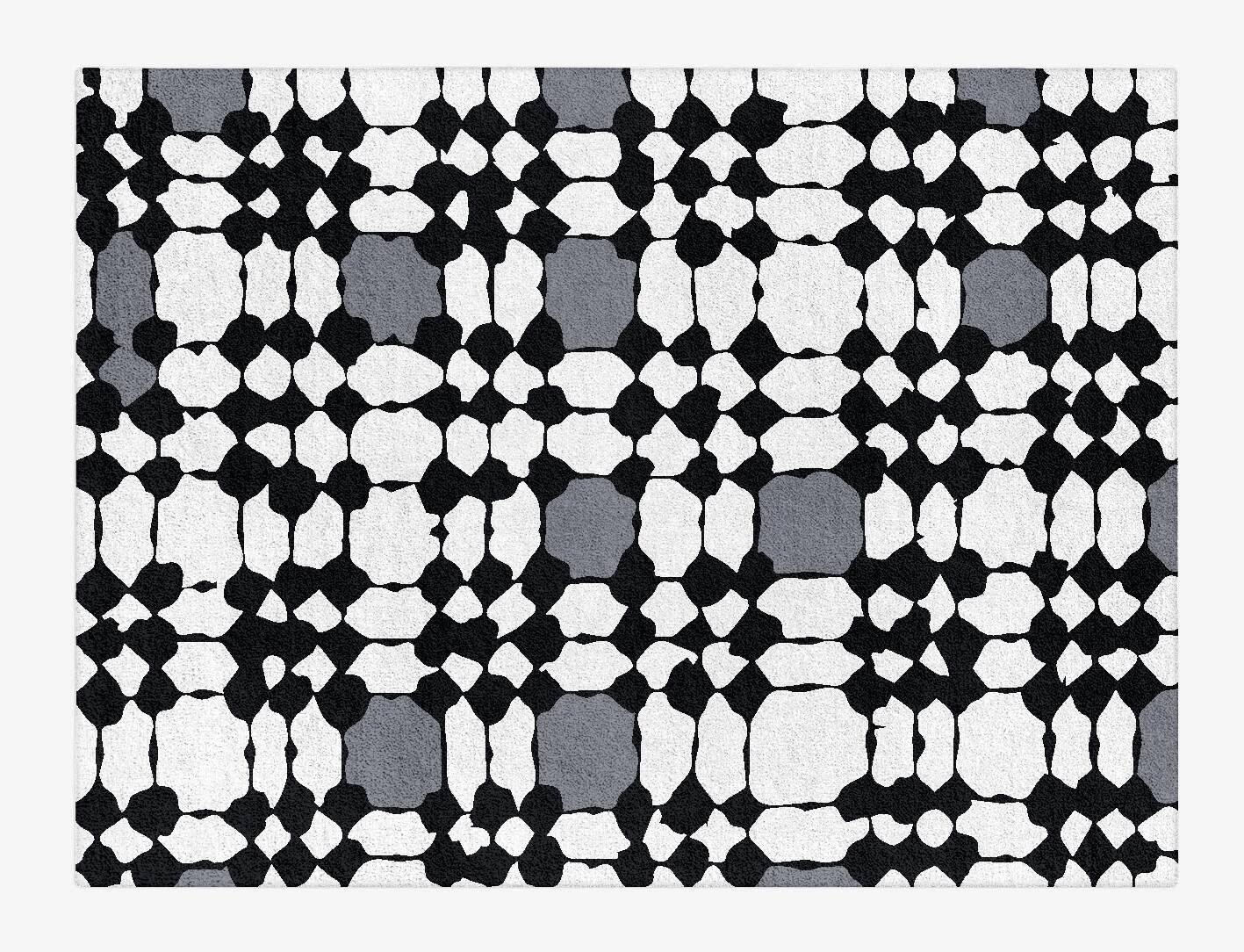 Chalky Matrix Monochrome Rectangle Hand Tufted Pure Wool Custom Rug by Rug Artisan