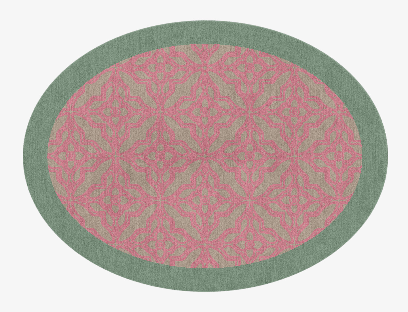 Challis Geometric Oval Hand Knotted Tibetan Wool Custom Rug by Rug Artisan