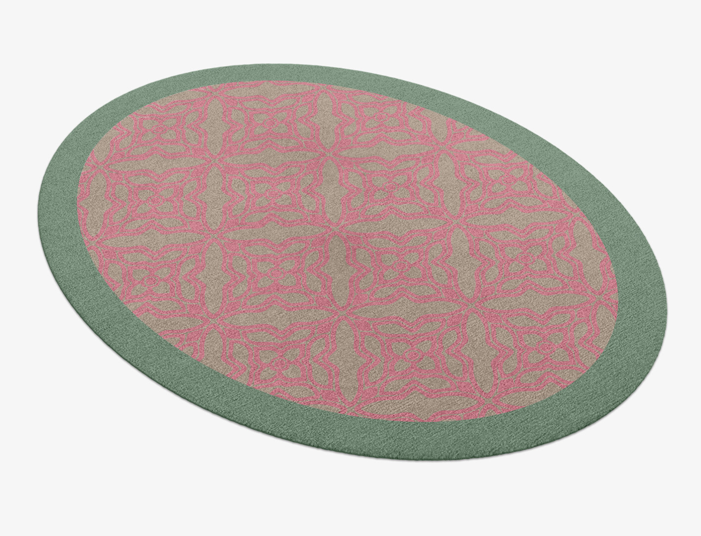 Challis Geometric Oval Hand Knotted Tibetan Wool Custom Rug by Rug Artisan